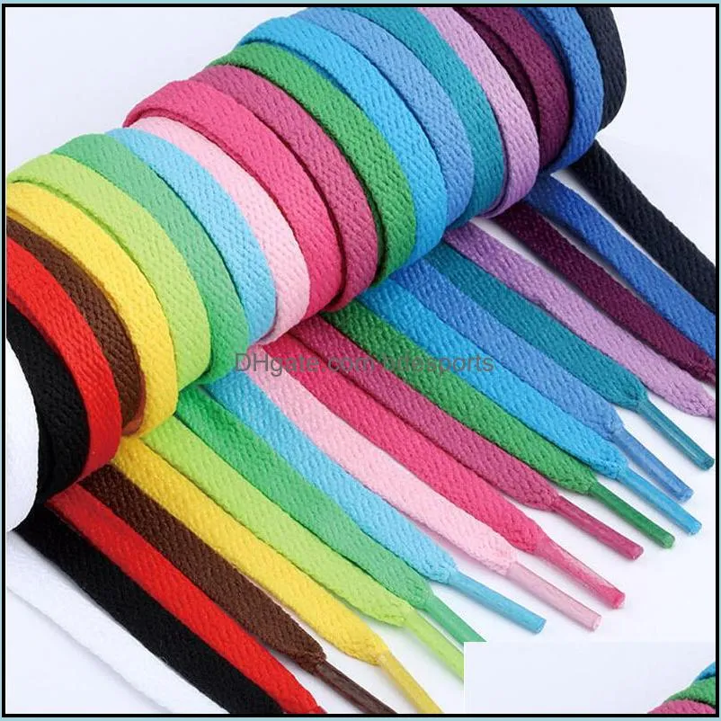 2021 Solid color Colorful Shoelace For Running Basketball Casual Sports Shoes Black White Orange Fashion Sneakers Trainers Lace utility