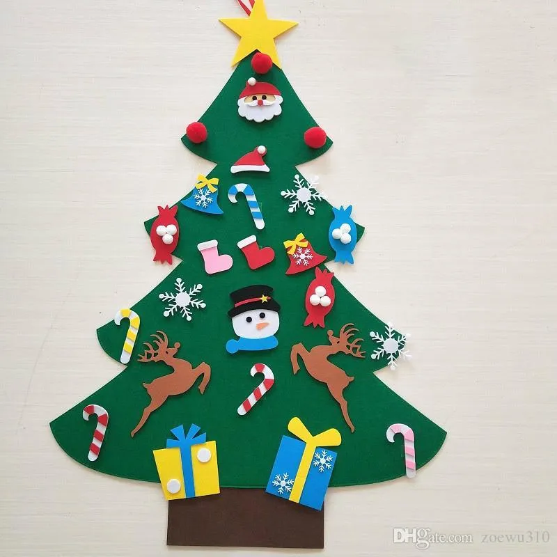 DIY Felt Christmas Tree Ornament Kids Toys Artificial Christmas Tree