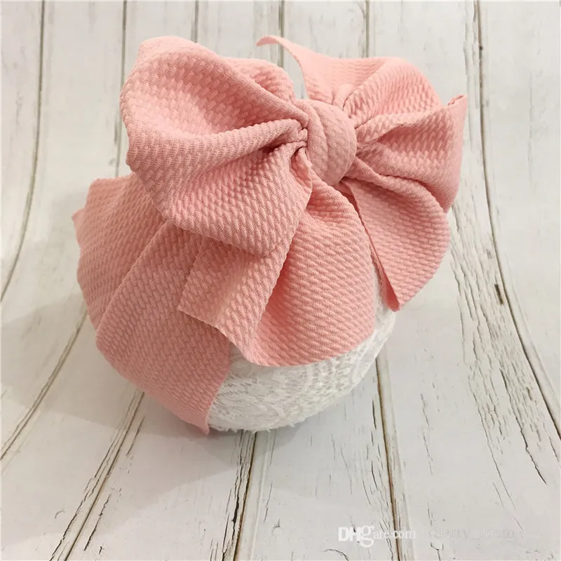 baby girls Big Bowknot Hairband Cloth DIY wide kids hair band bow European American style fashion children elastic cilp Party headwear D135