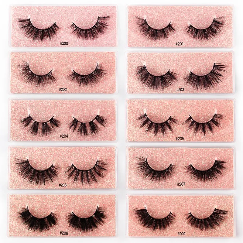 Soft Light Hand Made 3D Faux Cils Multicouches Épais Naturel Faux Cils Yeux Maquillage Accessoire Extensions De Cils 10 Modèles DHL Gratuit