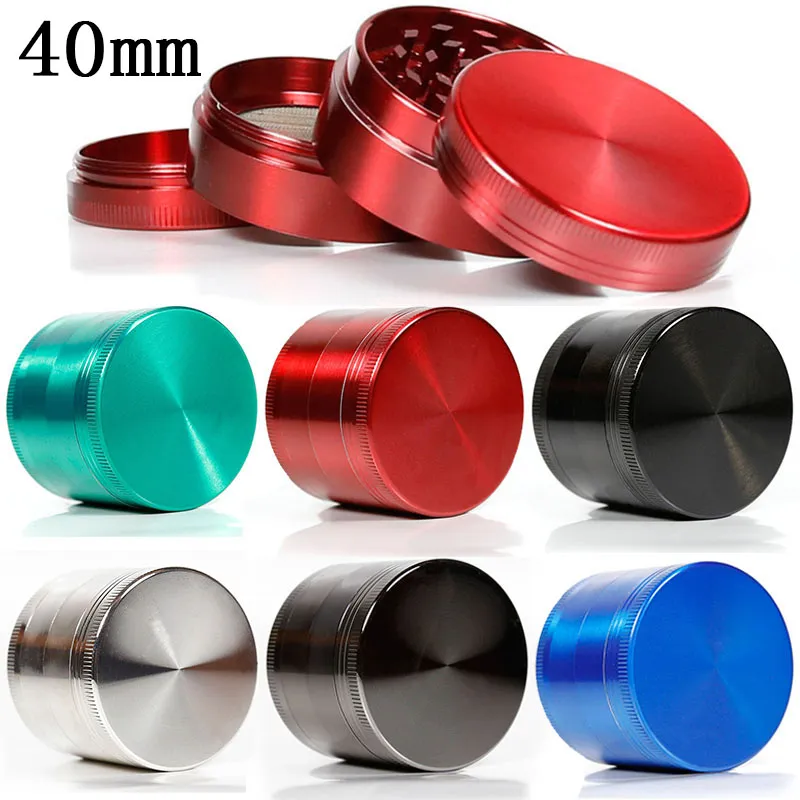 Hot Selling 40mm DO Zinc Alloy Metal Grinders Handle Herb Grinder Diameter Tobacco Glass Grinder Crusher Cigarette