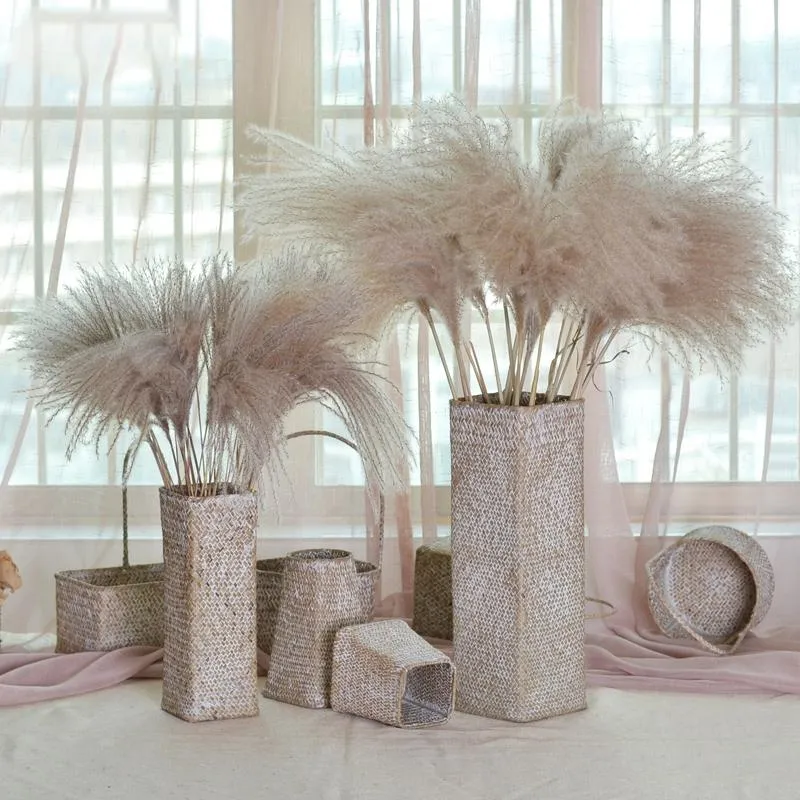 Вазы ручной работы тканые вазы морские водоросли декор для дома декоративные морские боевые корзины Расположение растений цветок