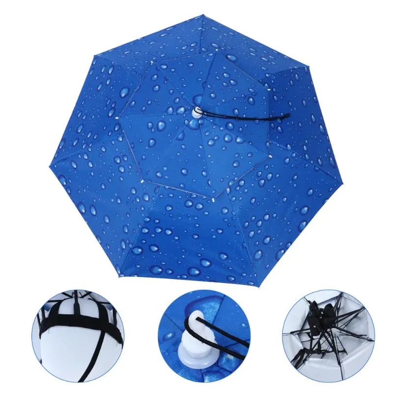 Umbrellas 1 Pc 95cm Outdoor Umbrella Hands-free Head-mounted Double Layer