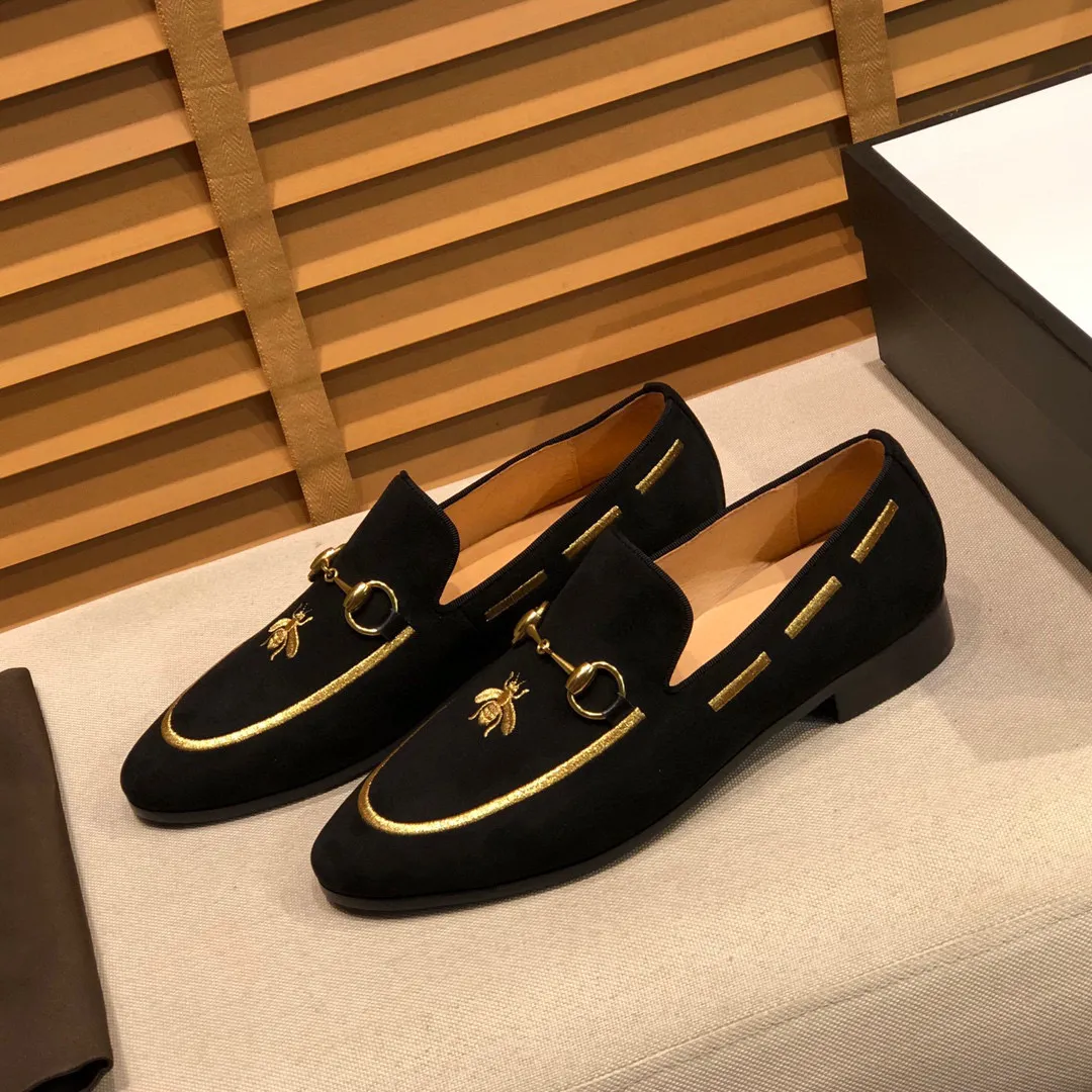 New Arrival Bee Mens Gommino Loafers Dress Drive Office Leisure Suede Leather Walk Brand Shoes Size 38-44