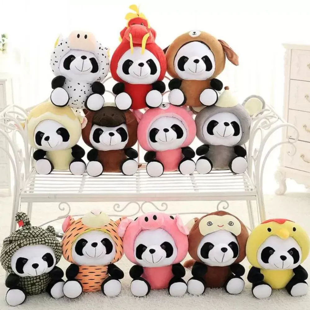 Plush toys animal soft and cute dog year kawaii children's toy doll 12 zodiac souvenir 20cm in stock xu