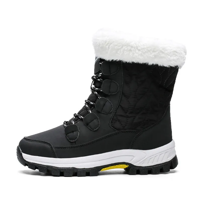 Laarzen newGroothandel Schoenen top Heren Dames Outdoor Sneeuw Warm Pluche Laars Mode Ademend Heren Dames Trainers Sneakers