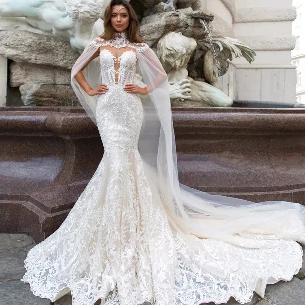 Tulle shawl wedding top