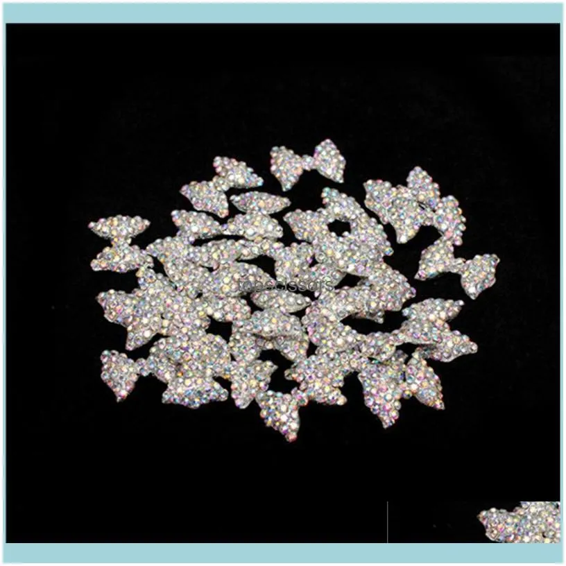 Arrivals 30pcs DIY 3D Alloy Rhinestones Diamond Bow Tie Nail Art Decorations Slices A@ DROP1