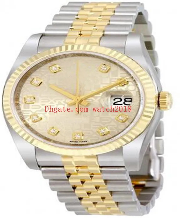 Luksusowe zegarki Kalendarz 126233 126234 116233 36mm Diamentowa Diamentowa Dial Jubileuszowa Bransoletka Mechaniczne Automatyczne męskie Zegarki