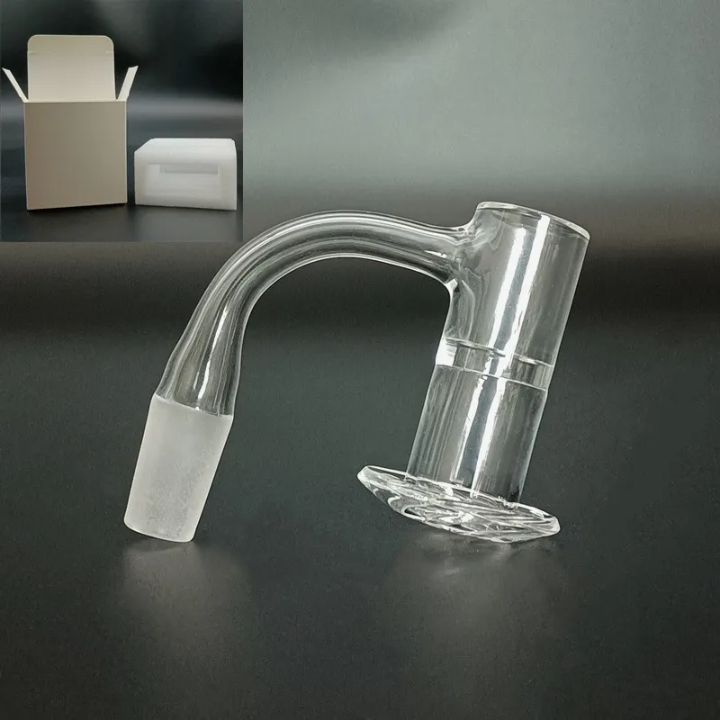 DHL inconsútil Banger de cuarzo con paquete al por menor Fumar completamente soldar Bangers de uñas Borde biselado 14 mm 18 mm 10 mm Junta esmerilada masculina para tubería de agua Bong