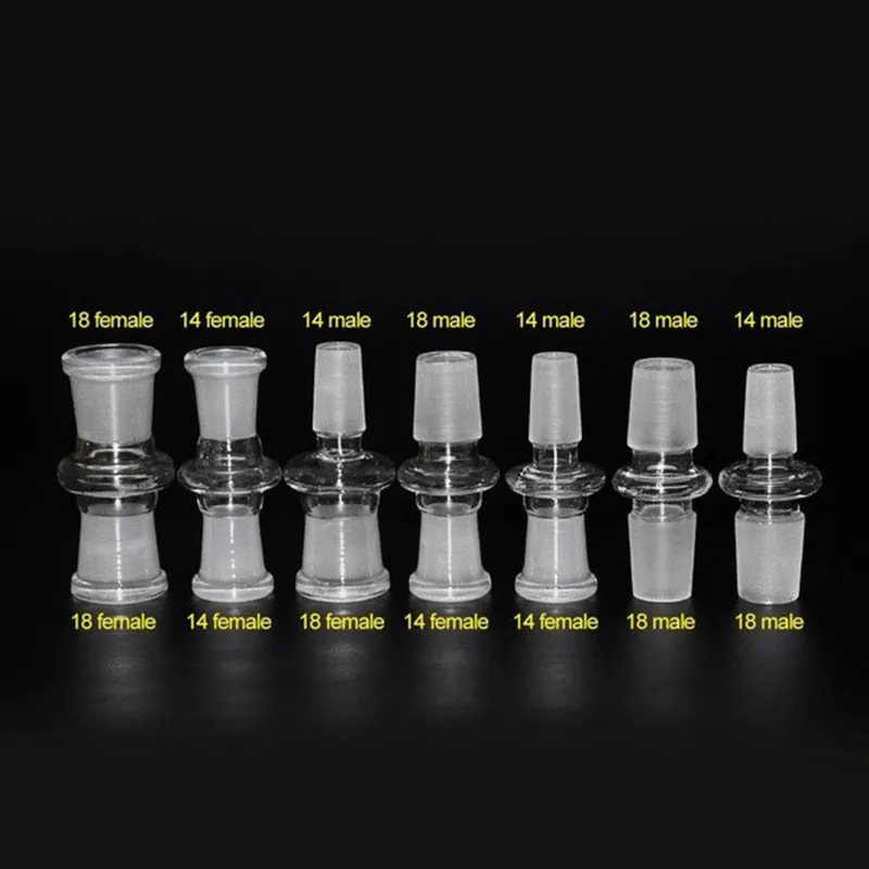 High Quality Quartz Adapter for Water Glass Pipes Hookah Pipes 14 Male To 18 Female Smoking Tool(10 Types) Shisha Access