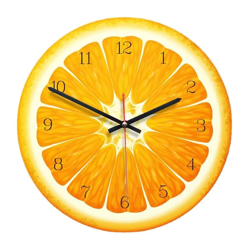 Wall Clocks Creative Fruit Style Clock Lime Modern Kitchen Watch Home Decor Living Room Tropical Art Timepieces