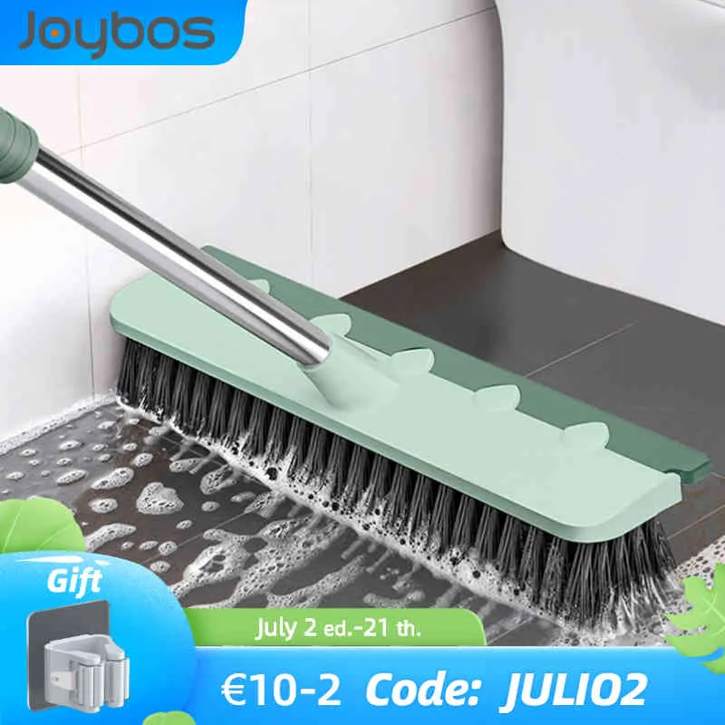 Joybos Zwembad Scrub 2 in 1 Badkamer Ruitenwisser Stijve Borstel Raam Squeegee Magic Broom Mop Tub Tile Floor Cleaner Brush