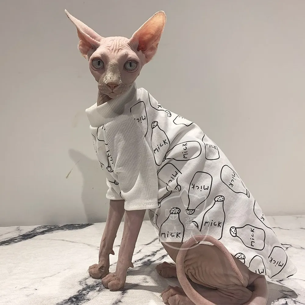 T-shirt 100% cotone Sfinge abbigliamento per gatti domestici Vestiti per cani di piccola taglia