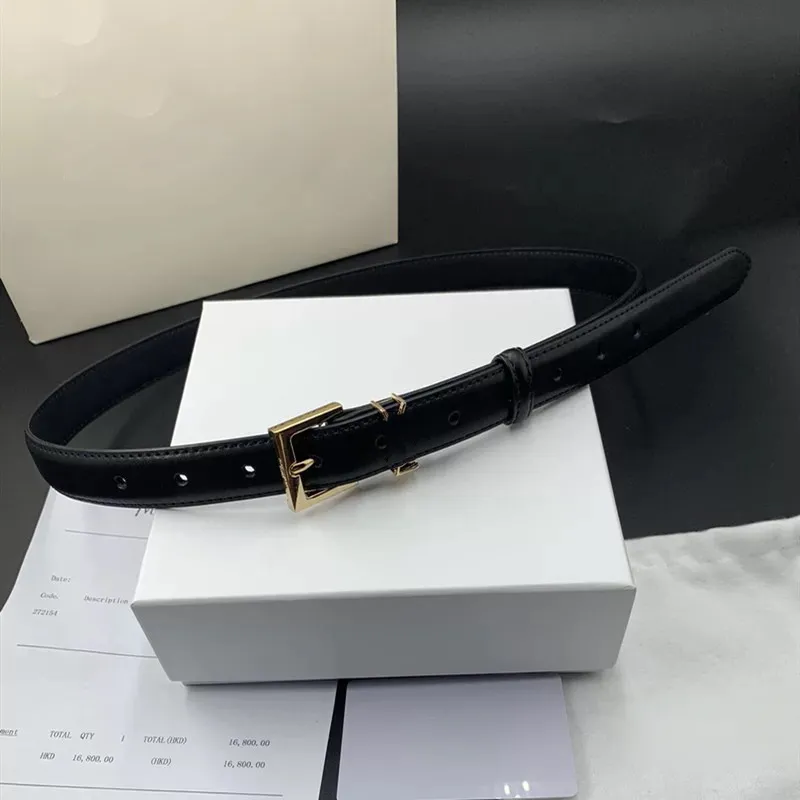 Wholesale Genuine Leather Belt For Women Men 2022 Fashion Designer Belts Letter Gold Sliver Buckle Womens Luxury Waistband Cintura Ceintures 2.5cm Width With Box M90