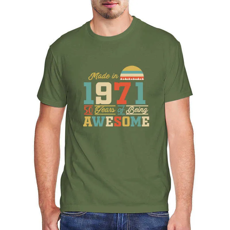 50th Anniversary Gift: 100% Cotton 1971 shirt with t shirt for Men and  Women, Funny Unisex Top in XS-3XL Sizes 210629