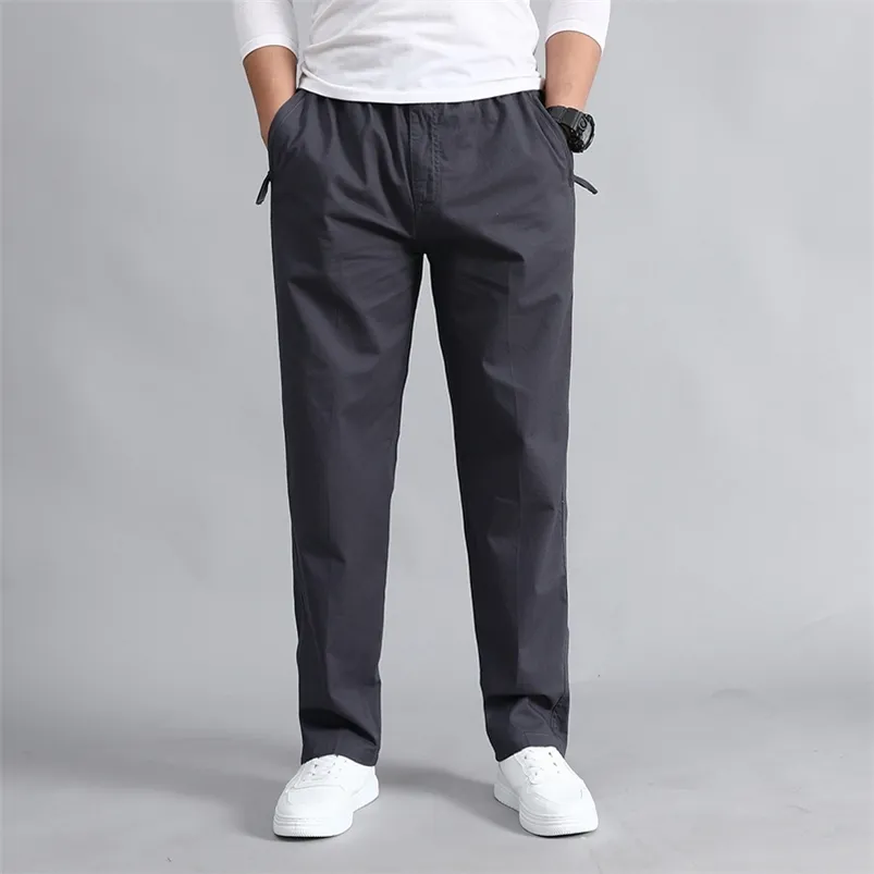 Pantalons décontractés pour hommes Printemps Automne Coton Multi-poches Cargo Hommes Salopette Longue Pantalon Droit Plus Taille 6XL 210715