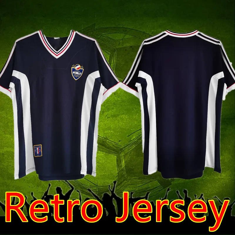 1998 Jugoslávia Retro Jersey Mijatovic Mijatovic Stankovic Stankovic Stojkovic Savicevic Vintage Clássico Casa Camisa de Futebol