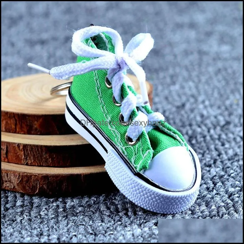 luxury Creative Canvas Shoes designer Key Chain Cell Phone Charms Sneaker Handbag Pendant Keyring Keychain For Adult child Jewelry