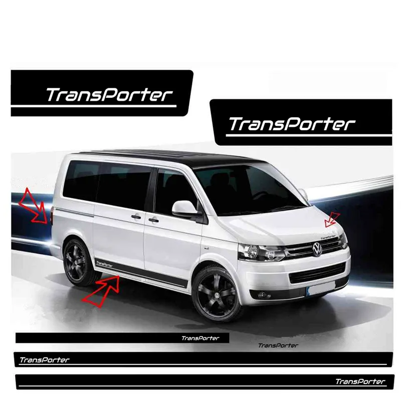 For Transporter T4 T5 T6 Auto Body Accessories Sport Stickers Car Door Side Stripes Stickers Vinyl Decal From Haolincar, | DHgate.Com