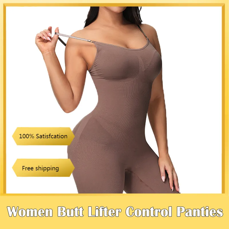 Bodysuit Shapewear Kadınlar Tam Vücut Şekillendirici Karın Kontrol Külot Popo Kaldırıcı Bel Eğitmen Zayıflama Push Up Uyluk Slimmer