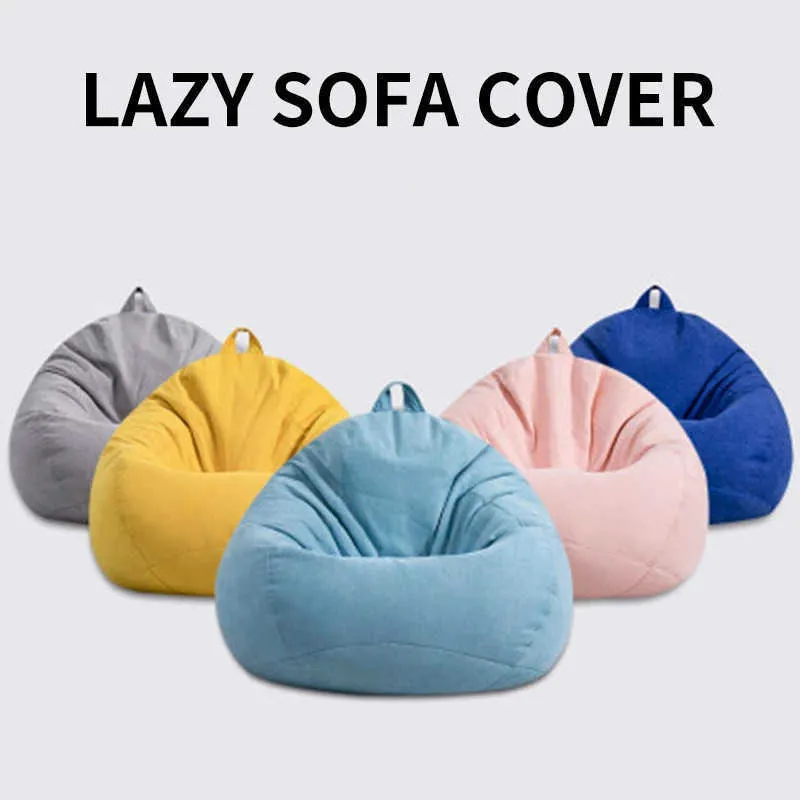 100x120cm Bean Bag Chairs Couch Sofa Cover Indoor/Outdoor Lazy Lounger For  Adult