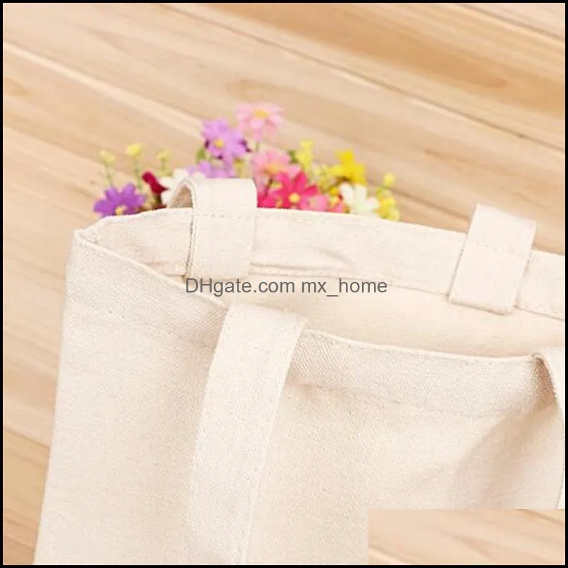 Blank pattern Canvas Shopping Bags Eco Reusable Foldable Shoulder Bag Handbag Tote Cotton Tote Bag Wholesale Custom