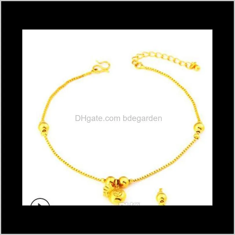 anklets for women gold color coin clovers beach anklets bare feet hot fashion free of shipping