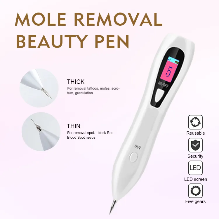 Wholesale Mini Mole Removal Beauty Pen Handheld Spot Spot Wart Remover Electric Plasma Pen With 5 Gears