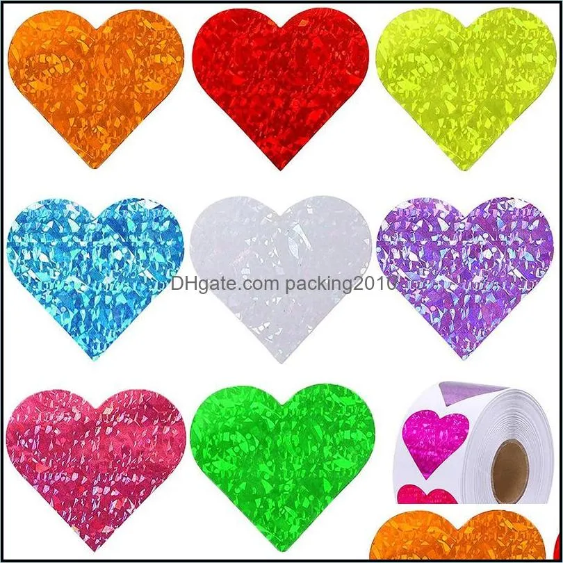 500pcs Colorful Love Heart Seal Stickers Valentines`s Day Handmade Gift Decor Birthday/wedding Party Favors Envelope Labels Wrap