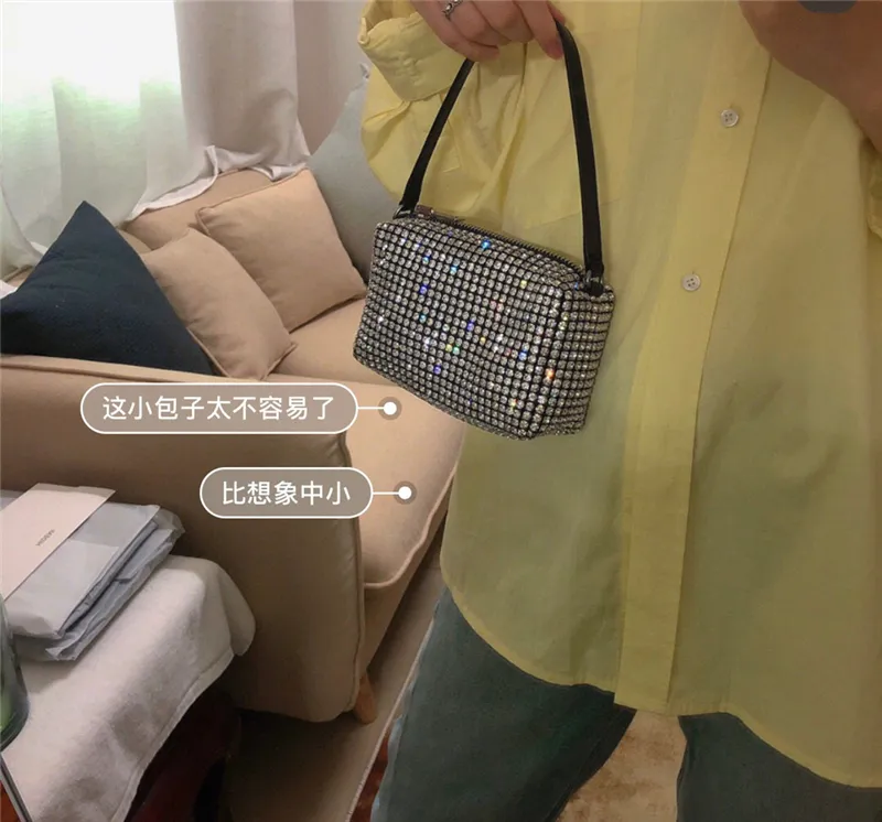 luxurys designers High Quality Designer totes Women crystal Diamante Flap Handbags Metallic Chain Shoulder Bags Crossbody Soho Bag Axillary