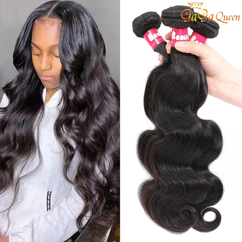 Brasiliansk Virgin Hair Body Wave Human Hair Extensions Brazilian Body Wave 4PCS Lot Double Weft Hair Weaves