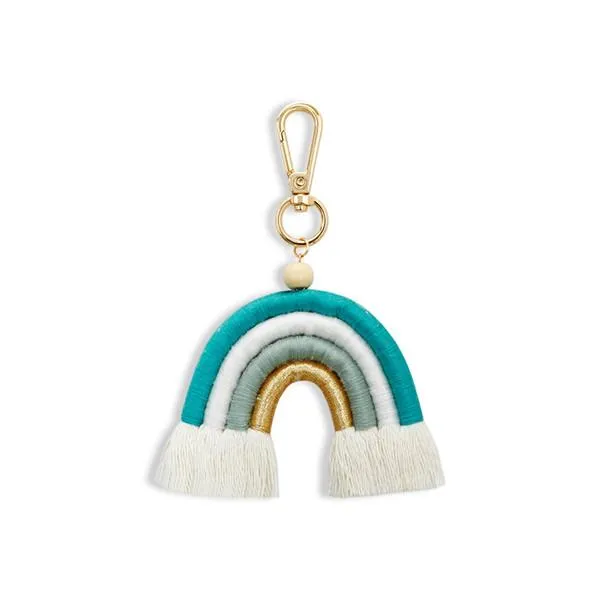 Beebeecraft Boho sleutelhanger kleurrijke kwastjes tas, 15x9.5cm, Polyester