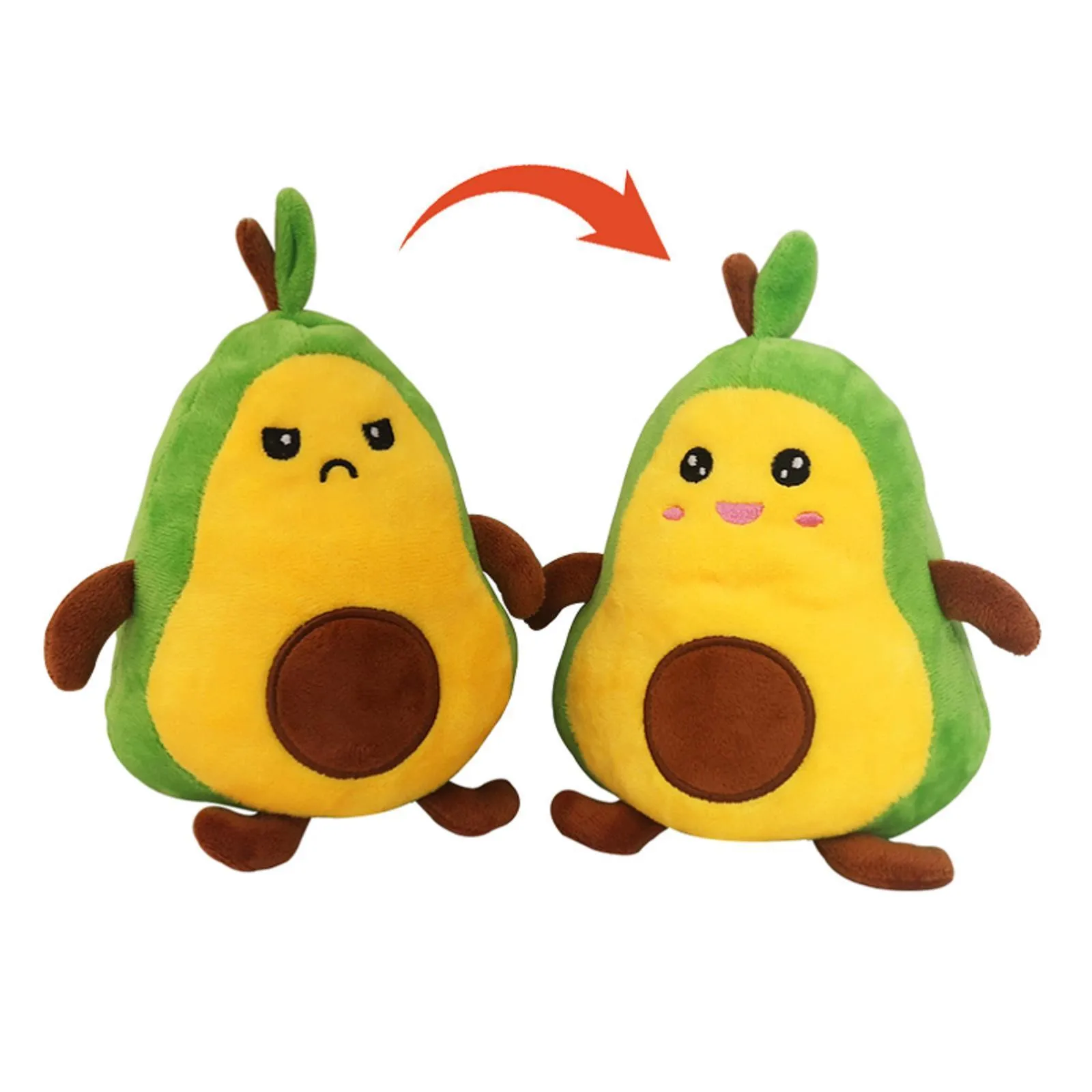 Neu!!!Plüschpuppe Reversible Avocado Simulationen Spielzeug Reversible Stofftiere Desktop-Dekor für Kinder Erwachsene Stofftier Großhandel FY7772