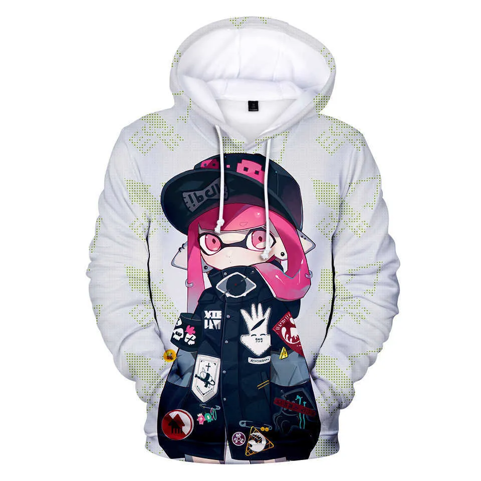 Splatoon 3D Print Hoodies GRAFFITI Shooting Game Sweatshirt Mannen Vrouwen Mode Oversized Hoodie Harajuku Kids Jongen Meisje Streetwear S0803