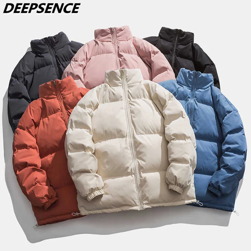 Män Kvinnor Vinter Parka Coats Jackor Vindskyddad Tjock Varm Män Coat Casual Fashion Streetwear Wide Parkas Män Kläder 211015