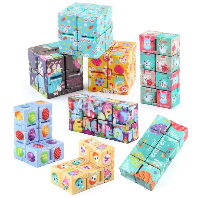 Easter Party Gift Rabbit Pattern Infinity Cube Finger Toys for Stress Anxiety Relief and Kill Time