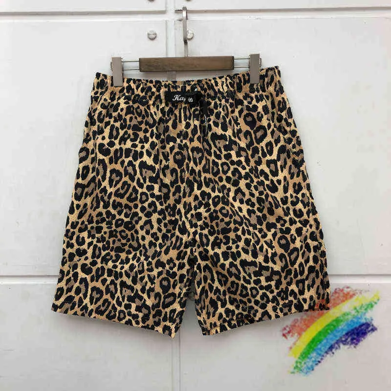 2021ss Kapital Shorts Men Women Best Quality Nylon Leopard Pattern Track Shorts Mesh Waterproof Breeches G1209