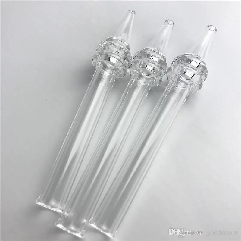 Quartz Rig Stick Nail Mini Nectar Collector with 5 Inch Clear Filter Tips Tester Quartz Straw Tube Glass Water Pipes Smoking Accessories