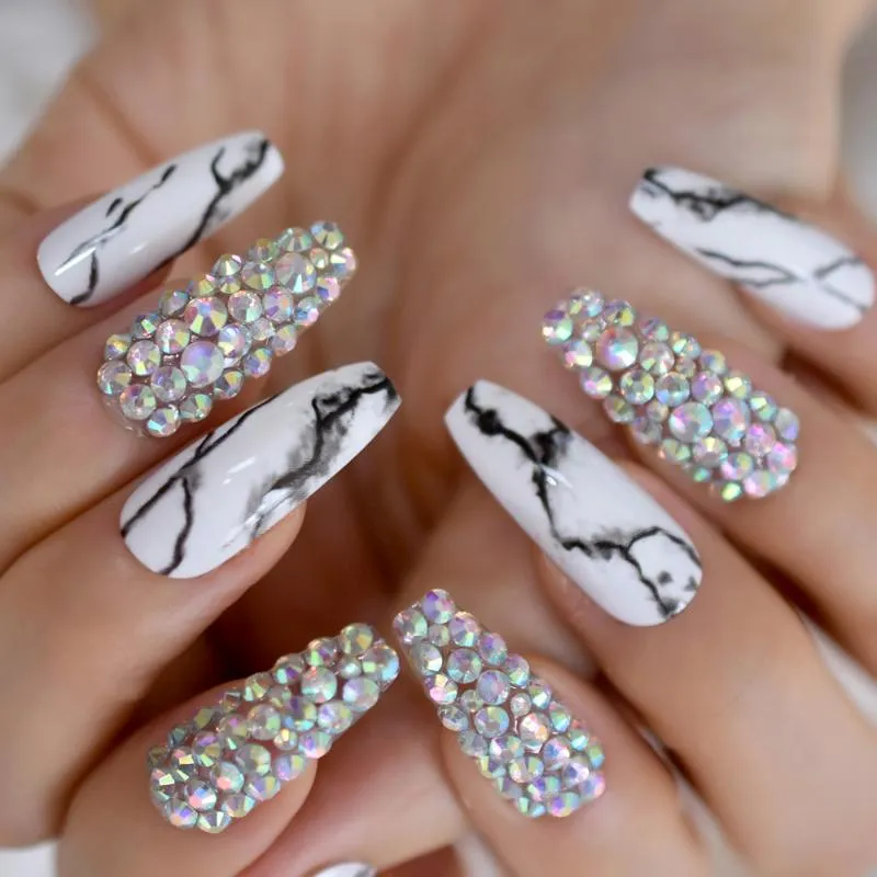 StylishBelles on X: Elegant white acrylic nails with rhinestones and  glitter accent nails Tap for more✓:  @stylishbelles  #nail #nails #nailsofinstagram #whiteacrylicnails #acrylicnails  #AcrylicNailArt #glitternails