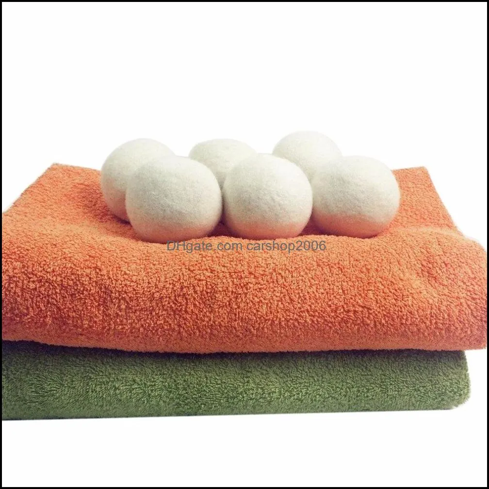 Practical Laundry Clean Ball Reusable Natural Organic Laundry Fabric Softener Ball Premium Organic Wool Dryer Balls HWE7304