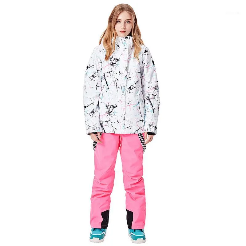 Giacche da sci 2021 giacca da sci da donna tuta calda impermeabile antivento snowboard invernale da donna abbigliamento sportivo da esterno
