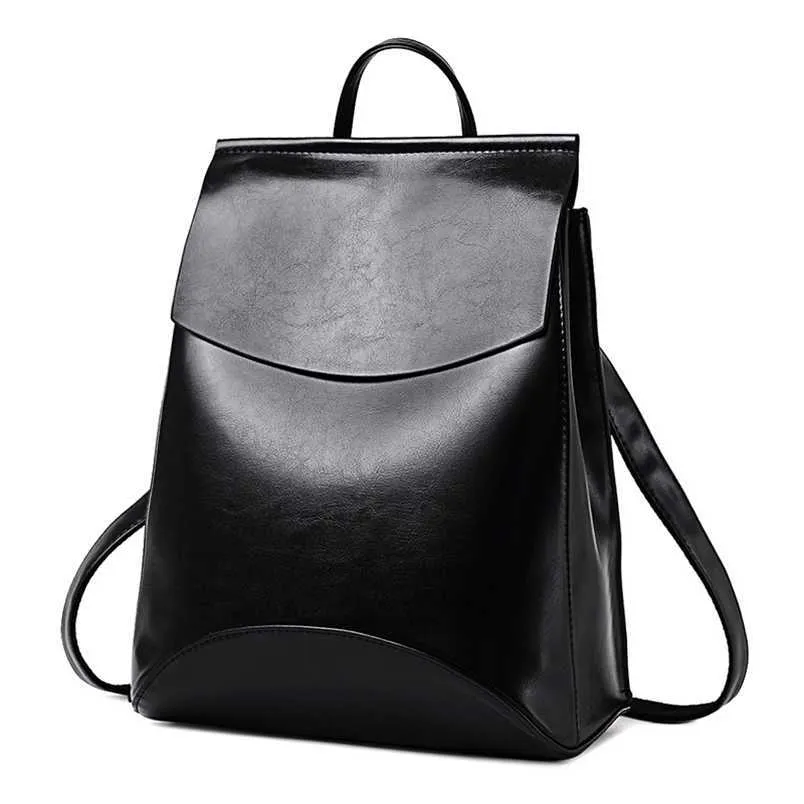 Hög ryggsäck mode kvalitet kvinnor pu läder ryggsäckar för tonårsflickor kvinnlig skola axelväska bagpack mochila 202211