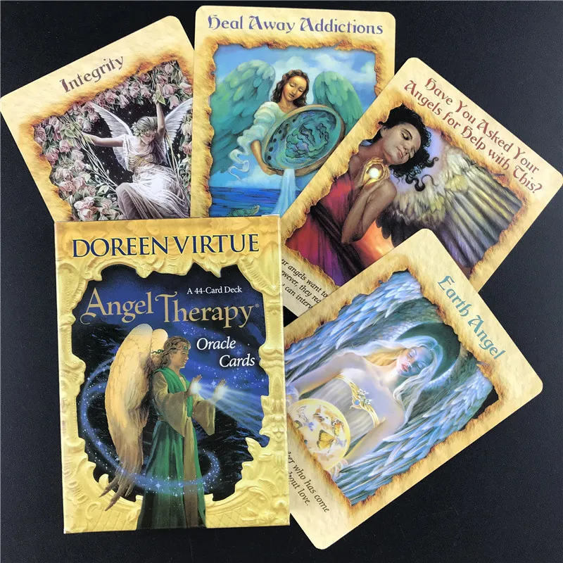 Angel Therapy Oracles 44 däck English Tarot s för roligt att spela kortbräda spelunderhållning