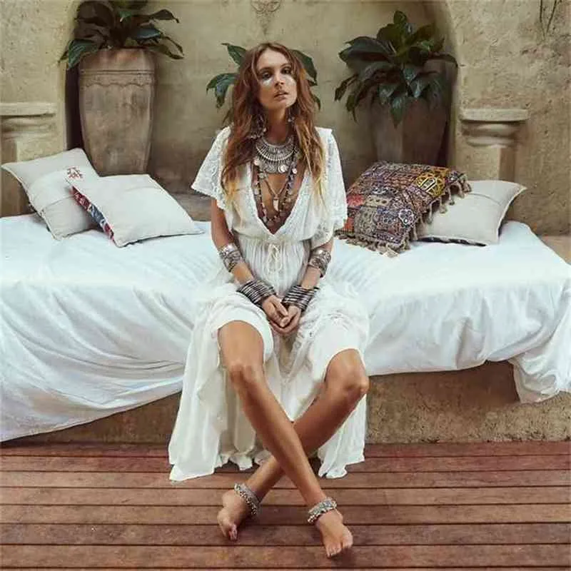 Beach Cover up Kaftan Sarong Bathing Suit Lace s Pareo Swimsuit Womens Swim Wear Tunic #Q632 210722