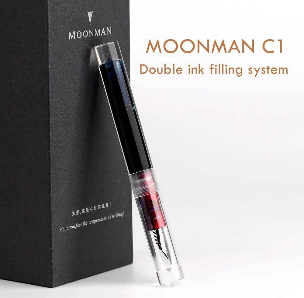 Wholesale Moonman C1 Transparent Eyedropper Italic Nib Wholesale Moonman C1 Transparent Eyedropper Italic Nib