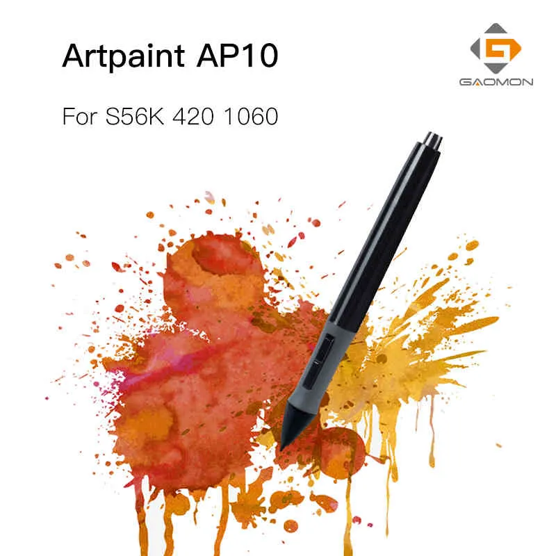 Professionell grafisk tablettritning Penna 2048 Nivåer ArtPaint AP10 Stylus Gaomon S56K / M106K / Huion 420 /