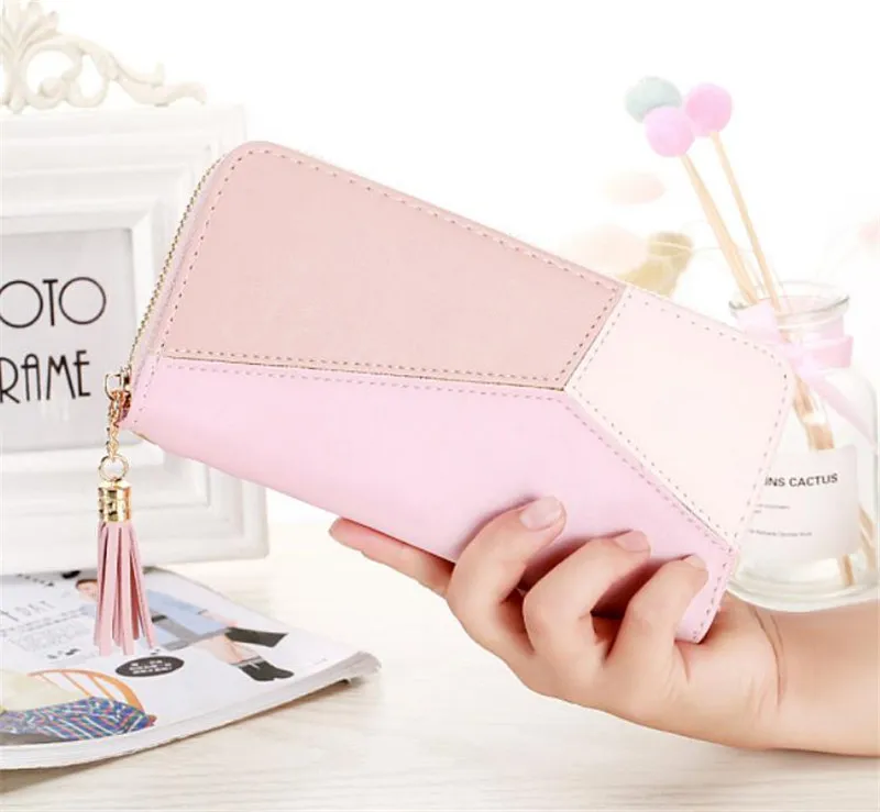 Carteras Geom tricas Rosas Bonitas Para Mujer Monedero De
