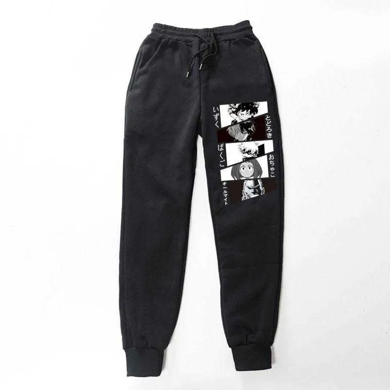 2021NewAnime My Hero Academia Harajuku pantalones de hombre estampado Joggers pantalones masculinos pantalones casuales pantalones de chándal Jogger Fitness pantalones de chándal Y0811