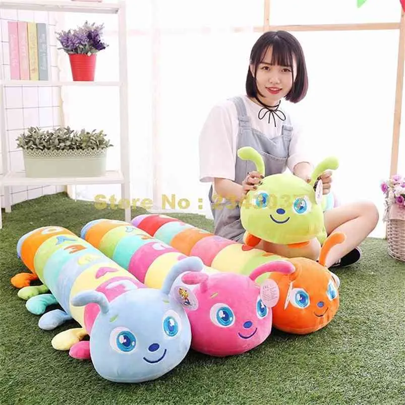 Wiggler Insetto Verme Cuscino Cuscino Stella Luna Sole Fragola Motivo floreale Peluche Bambola Peluche 210728